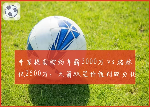 申京提前续约年薪3000万 vs 格林仅2500万，火箭双星价值判断分化